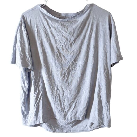 LULULEMON ATHLETICA Back In Action Short Sleeve In Blue Linen Size Medium - Picture 4 of 5